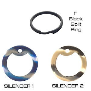 Dog Tag Tune-up Repair Kit Includes Silencers & 1 inch Black Split Ring for Key Chain