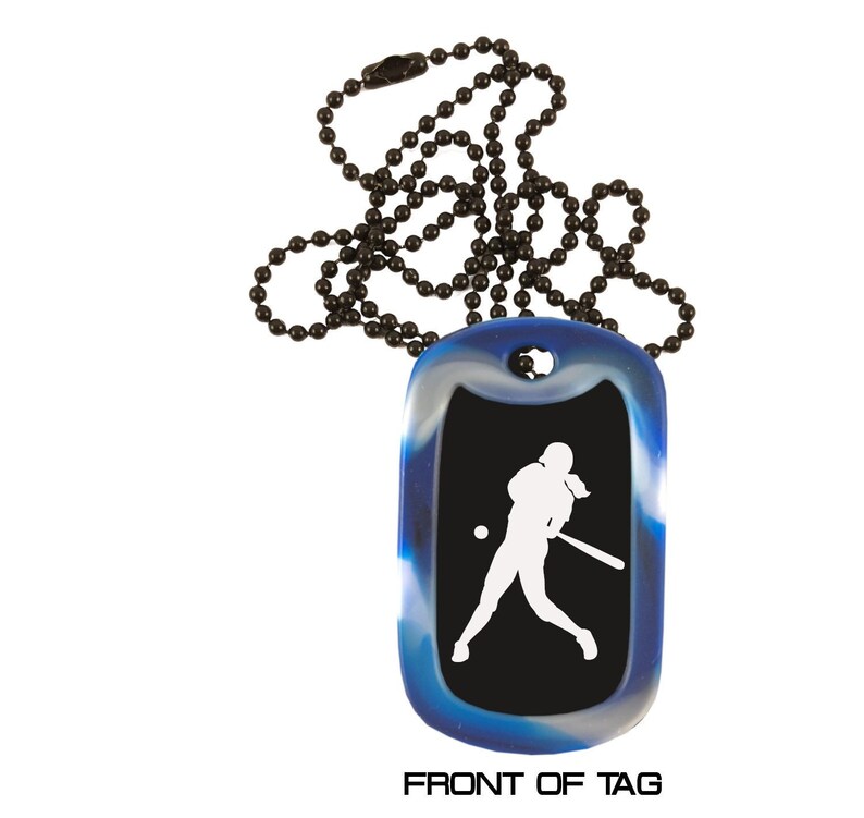 Softball Sports Dog Tag Necklace Personalized Engraved Etsy