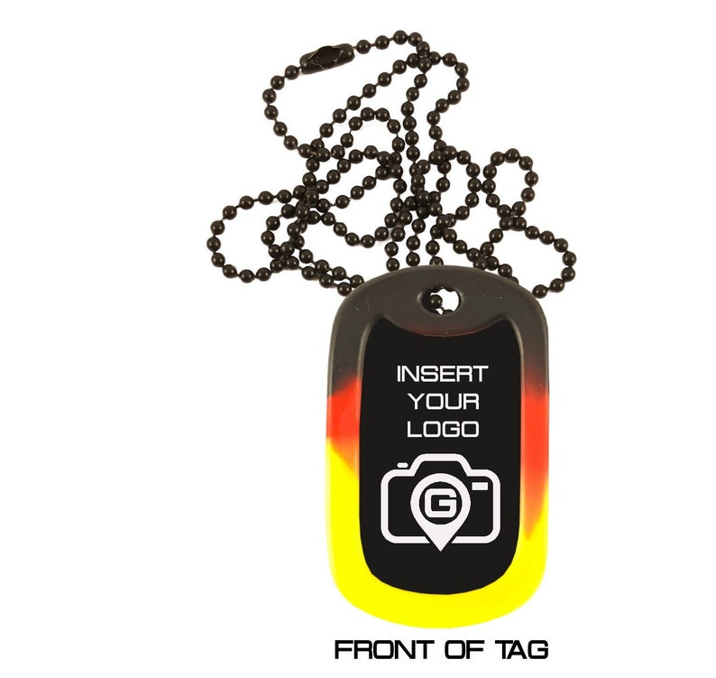 Personalized Engraved Custom Colored Anodized Aluminum Necklace Insert Your Own Logo Dog Tag Necklace