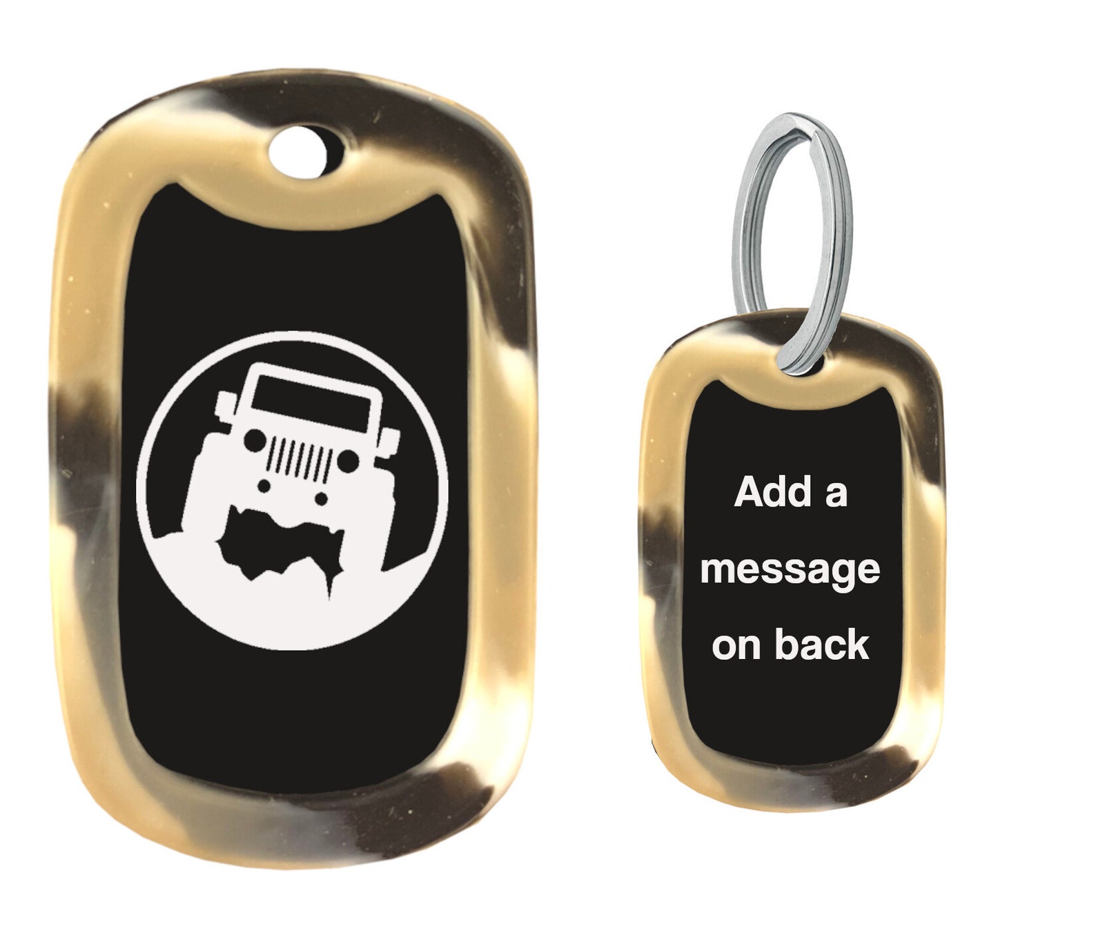 Jeep Wrangler Dog Tag Keychain Custom Engraved Dog Tag Etsy