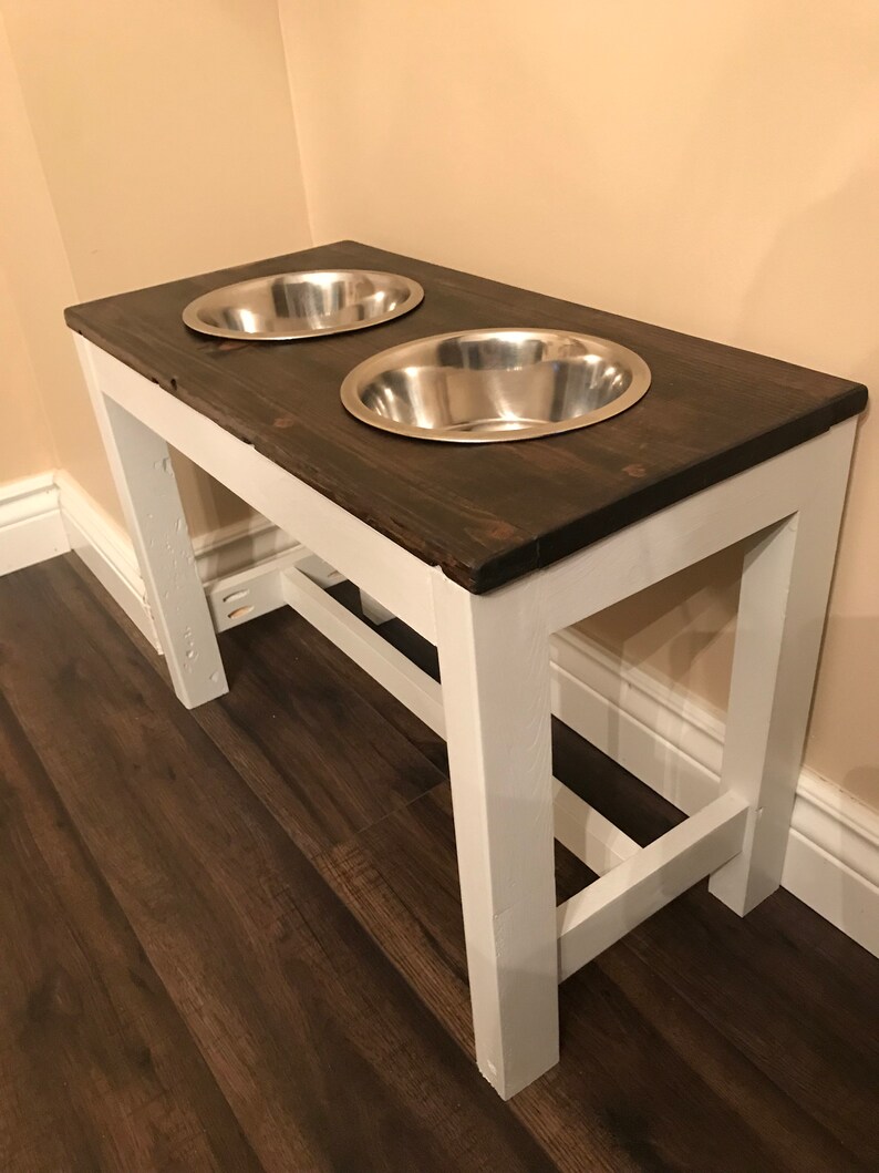 large dog dish stand