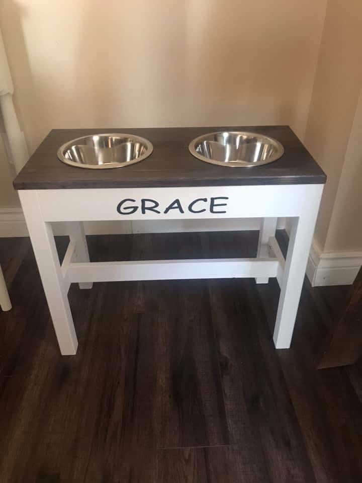 Medium Dog Bowl Feeding Stand 9w X 20l X 5h to 14h Etsy