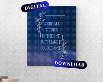 Doctor Who motivierendes Zitat Wandkunst ~ DIGITAL DOWNLOAD