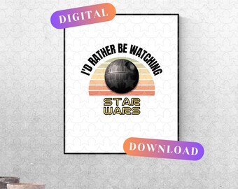 Ich würde eher Star Wars Lustige Kunst für Fans beobachten ~ DIGITAL DOWNLOAD
