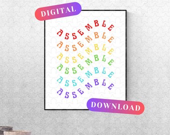 Rainbow Monte, 6 Farben Wall Art ~ DIGITAL DOWNLOAD