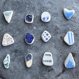Dainty Sea Pottery Ring | Choose Your Design |Blue Pottery Ring | Made To Order | Cornish Jewellery | | Cornwall Ring | Cornish Gift