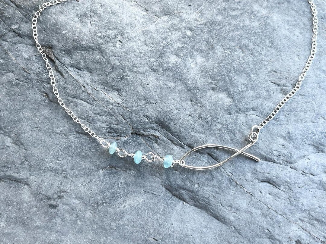 Jesus Fish Necklace Ichthys Necklace Ichthys Symbol Etsy UK