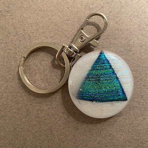 Serenity Prayer  AA token, recovery chip, recovery keychain, fused glass art, sponsor sponsee gift, survivor jewelry,  addiction help