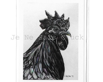 Ayam Cemani Rooster Greeting Card