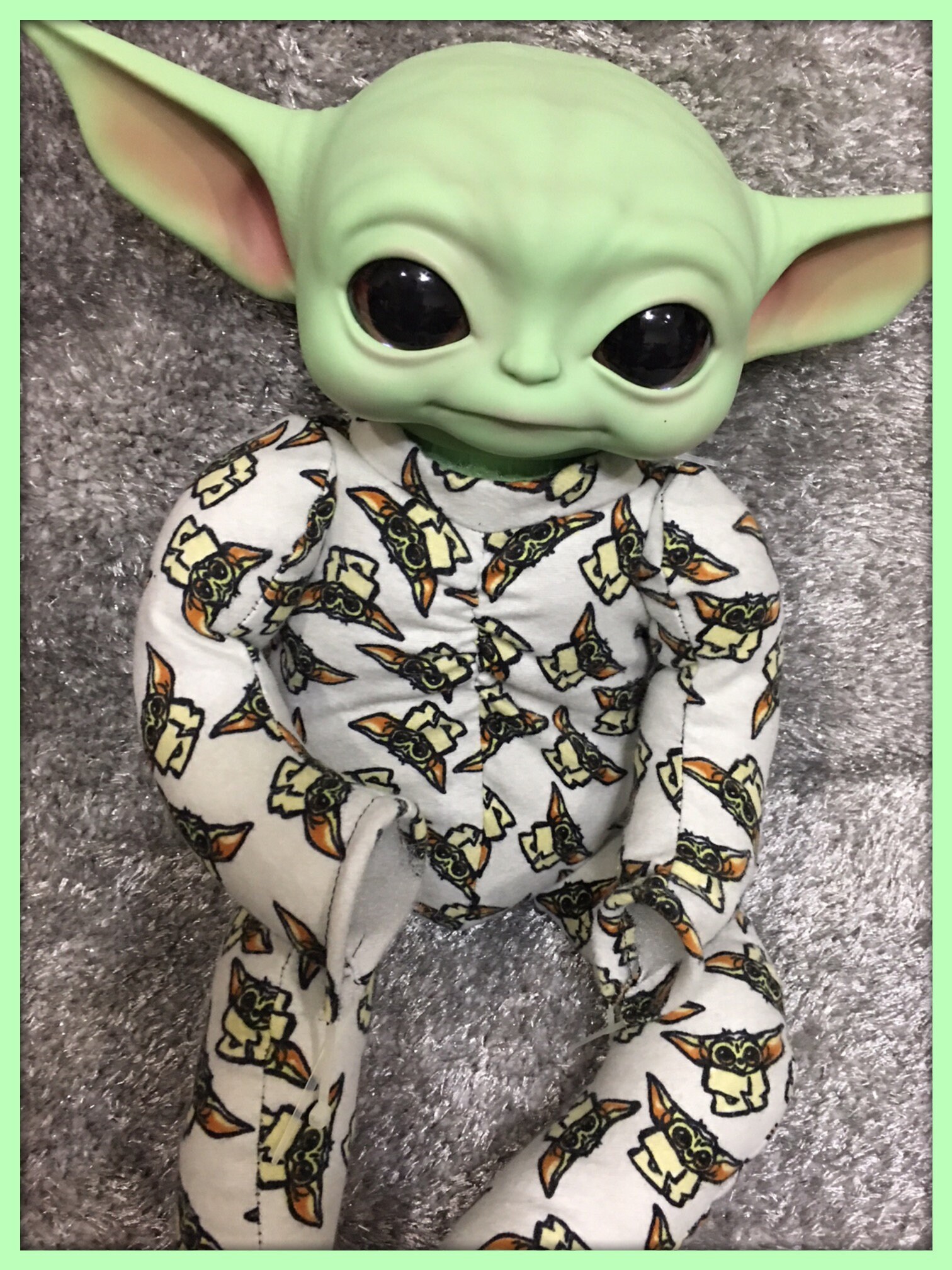 Yoda Baby The Child Star Wars Print Posable Jointed FULL BODY Etsy