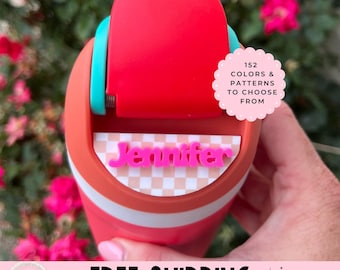OWALA topper, 16/24/32/40oz, Name Plate, Personalized Tumbler Topper, cup accessories Free Shipping, Water Bottle Tags, Kids Lid Decor