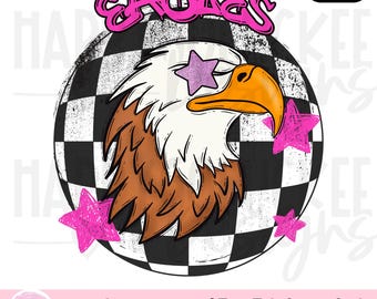 Pink OUT Eagles PNG, Eagles Mascot, Girly Mascot Digital download, School Spirit, Eagles , Breast Cancer Awareness
