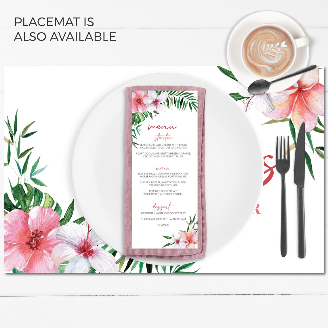 Bridal Shower Menu Template