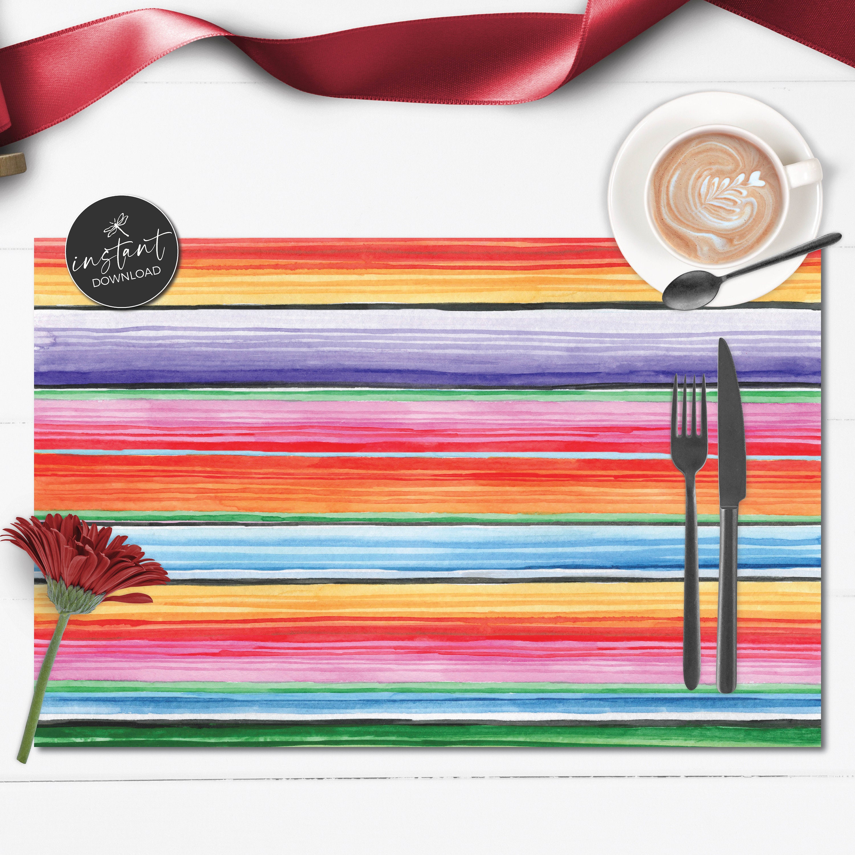 Mexican Fiesta Placemats Cinco de Mayo Placemats Serape Etsy