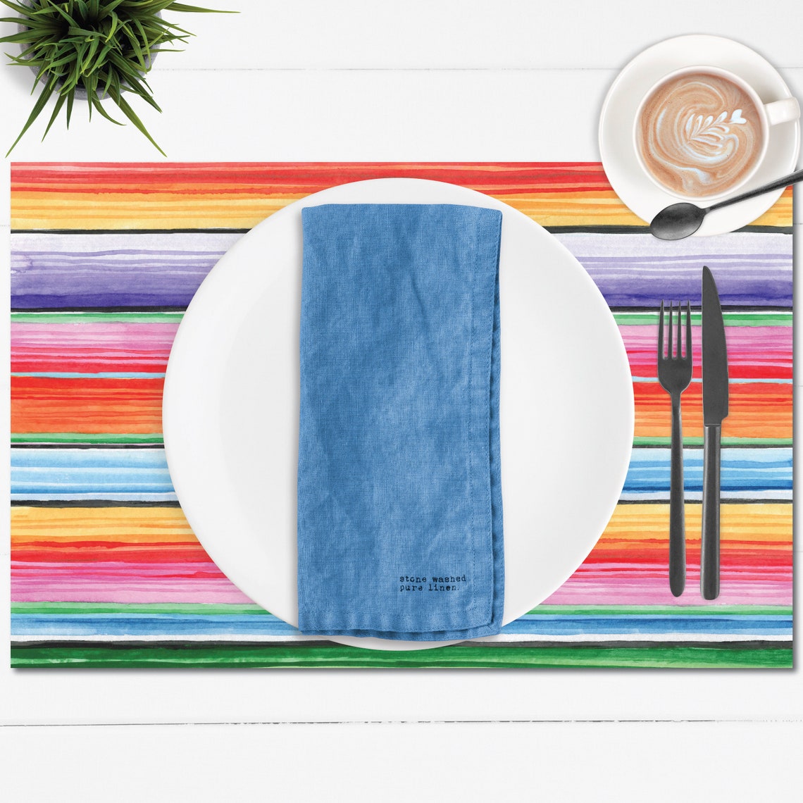 Mexican Fiesta Placemats, Cinco De Mayo Paper Placemats, Serape Fiesta, Party Decorations