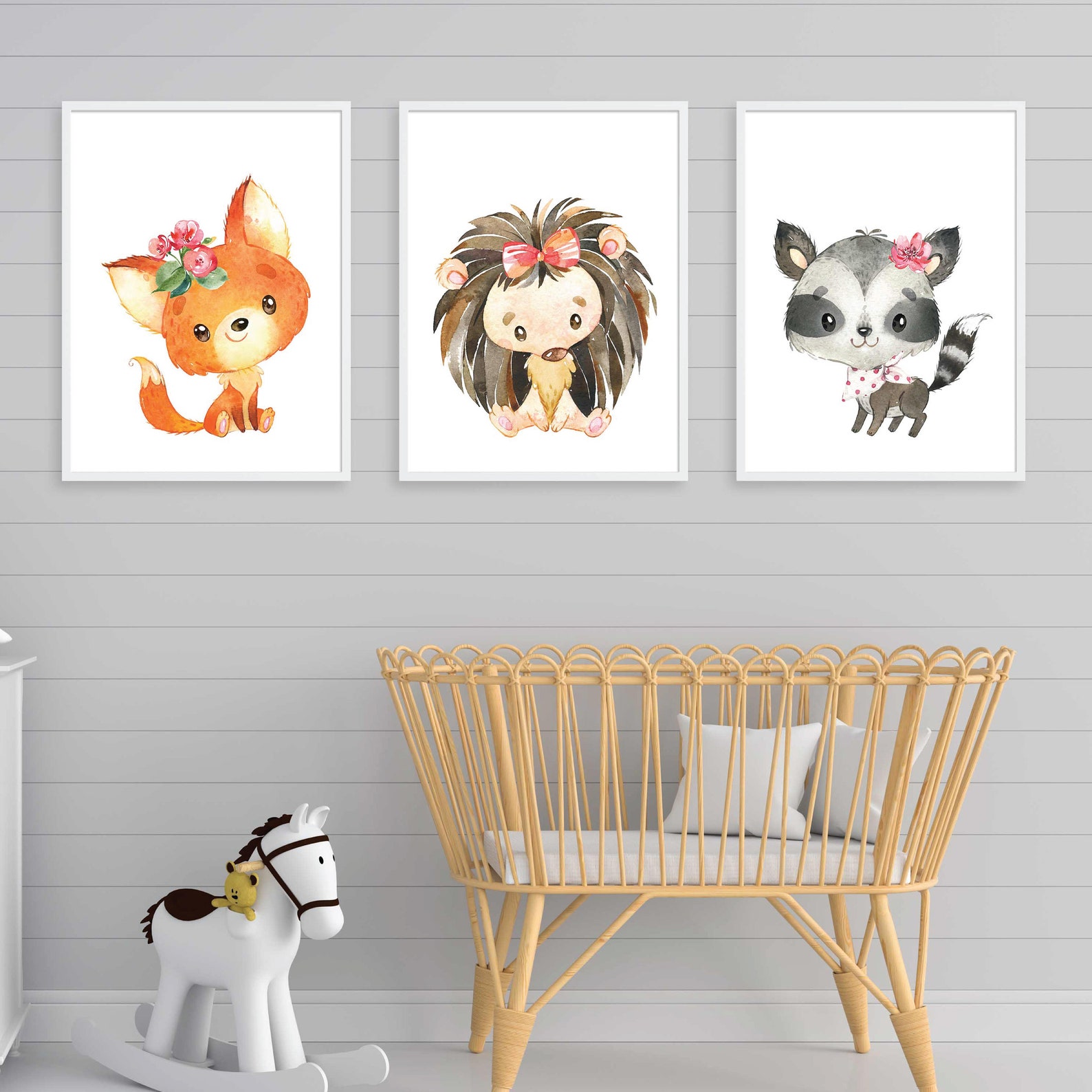 Woodland Nursery Prints Greenery woodland nursery decor