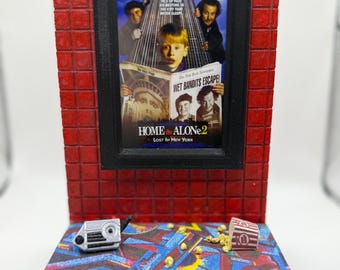 Miniature Home Alone 2 Movie Scene – Talkboy & Popcorn Diorama