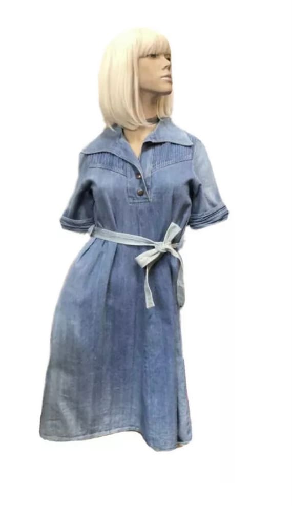 1970's 'Popcorn' Denim Dress