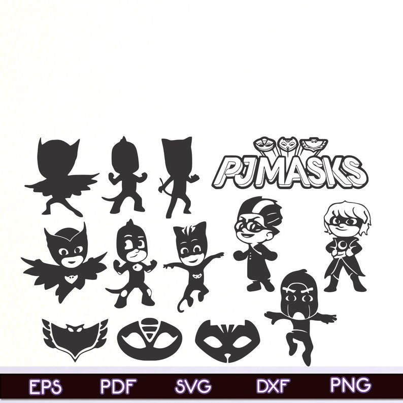 Pj Masks Svg Bundle Disney Svg Bundle Disney Cut File Disney Clipart Pj Svg Files For Silhouette Files For Cricut Svg Dxf Eps Png - roblox santa tentacles