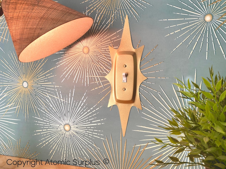 ¡ASTRO! Cubiertas para interruptores y placas de pared de la era atómica de mediados de siglo