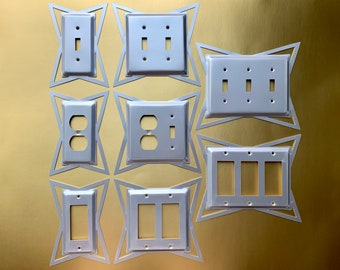 TELSTAR Atomic Mid Century Light Switch Cover Plate Shadow Box Wall Decor non painted