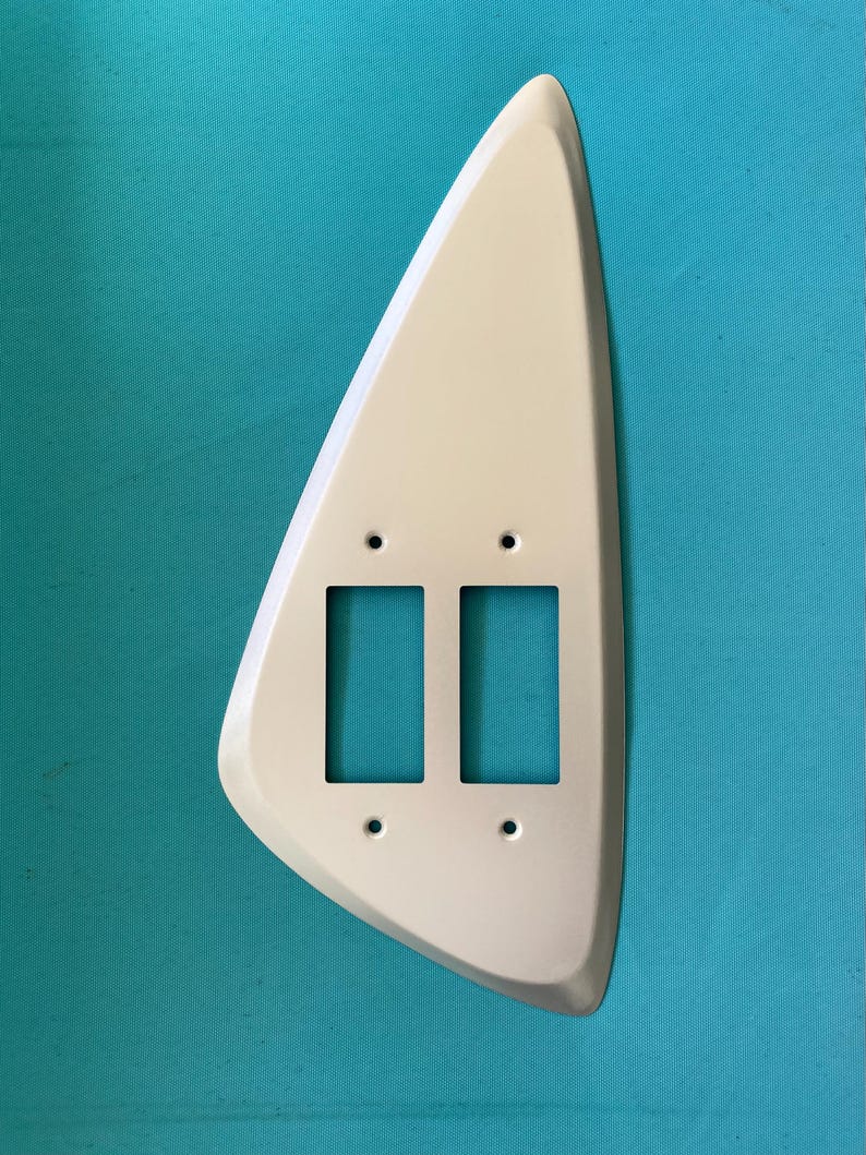 Atomico DeLuxe double light switch Mid Century Atomic Age wall plate cover image 6