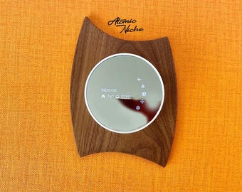 LeSabre Thermostat Backer Plate Mid Century Modern Danish Walnut