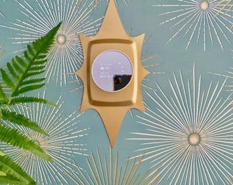 Astro Thermostat Backer Plate: Mid Century Modern Starburst Google Nest & Ecobee Compatible