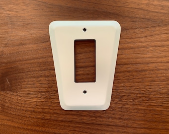 Mid Century Modern “Primo” Metal Wall Plate – Unpainted Googie Atomic Retro Cover