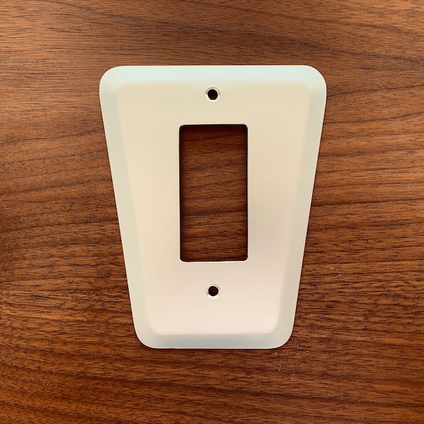 Mid Century Modern “Primo” Metal Wall Plate – Unpainted Googie Atomic Retro Cover