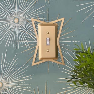 TELSTAR Painted Mid Century Atomic Shadow Box Light Switch and Outlet Cover