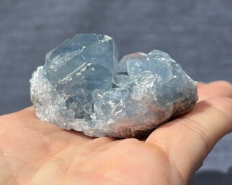 Celestite Crystal Cluster - Blue Celestite Geode