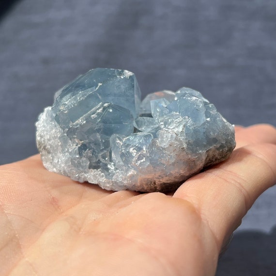 ブルーセレスタイトクリスタルクラスタージオード（200グラム） - Etsy