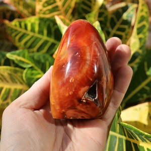 polished carnelian crystal - natural red carnelian stone - genuine carnelian tower for sacral chakra