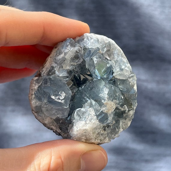 ブルーセレスタイトクリスタルクラスタージオード（200グラム） - Etsy