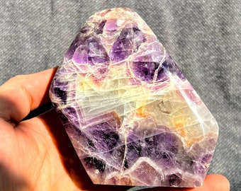 Natural amethyst crystal for chakra balancing and meditation