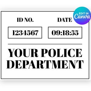 Editable Mugshot Sign - Canva Template - Police Party Prop - A4/US ...