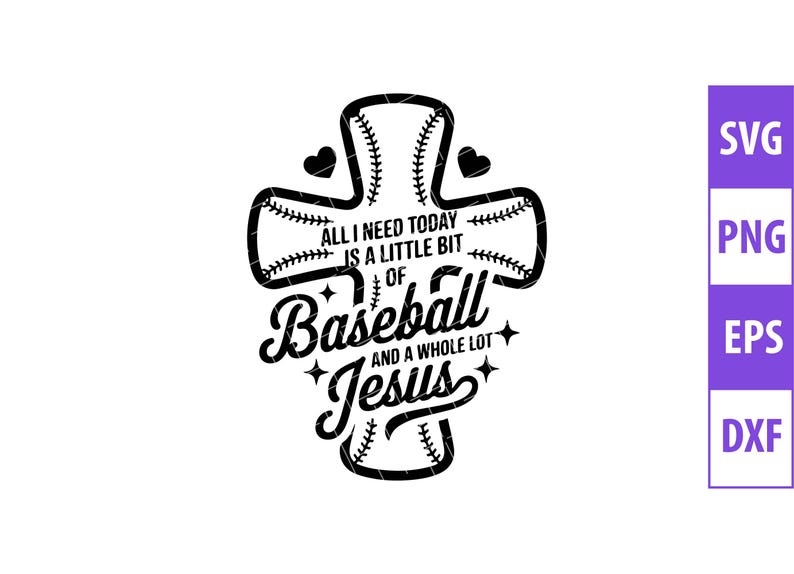 Baseball Jesus Cross SVG, Baseball Mom Cut Files (digital Download) - Etsy