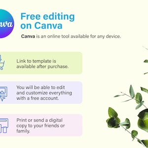 Puede incluir: Imagen promocional de Canva, una herramienta de edici&oacute;n en l&iacute;nea. Se muestra el logotipo de Canva y texto que anuncia la edici&oacute;n gratuita. El texto explica c&oacute;mo usar la herramienta, incluyendo la edici&oacute;n y personalizaci&oacute;n con una cuenta gratuita.