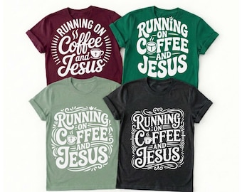 Running on Coffee and Jesus SVG, Christian Coquette Design, Religious Cricut Cut File, Coffee Svg, Jesus Svg, Religious