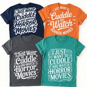 Ik wil gewoon knuffelen en horrorfilms kijken SVG, shirt griezelig stel, enge film png, sublimatie griezelseizoen, ware misdaad, horrormok