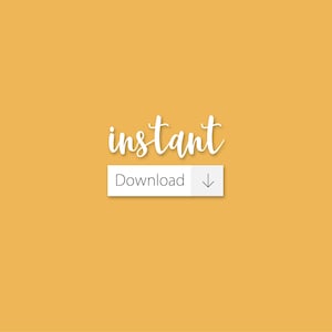 May include: A yellow background with the word "instant" in white cursive font. Below the word is a white button with the text "Download" and a black downward arrow.