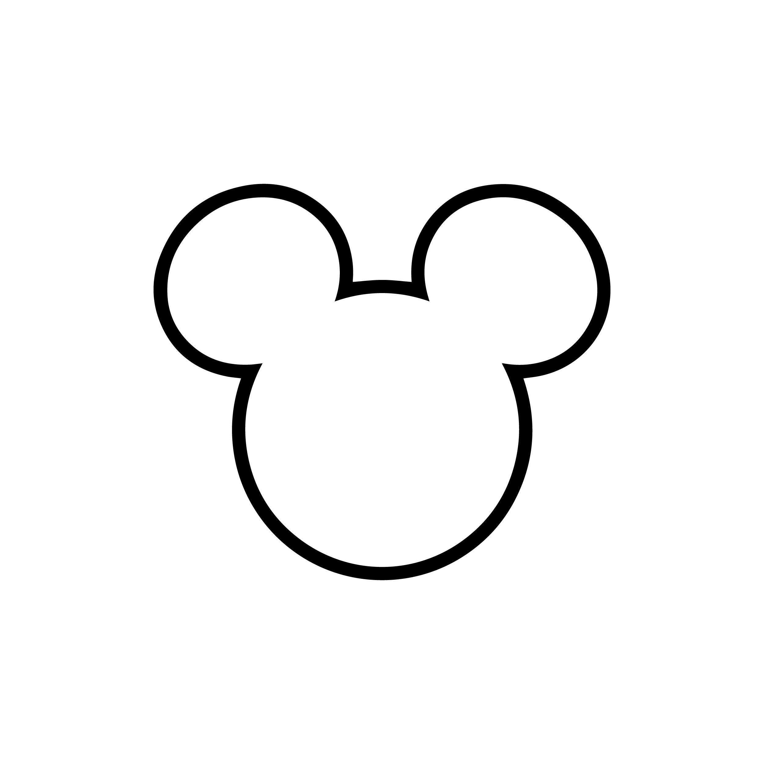 Mickey Head Outline Cut Files Png Eps Dxf Cutting File Etsy