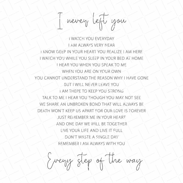 I Never Left You Svg - Etsy