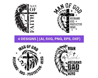 Man Of God Svg, Father Shirt Design, Man Of Faith Svg, Jesus Svg, Cross Svg, Religious Svg, Religious Dad Svg, Father's Day, Dad Svg