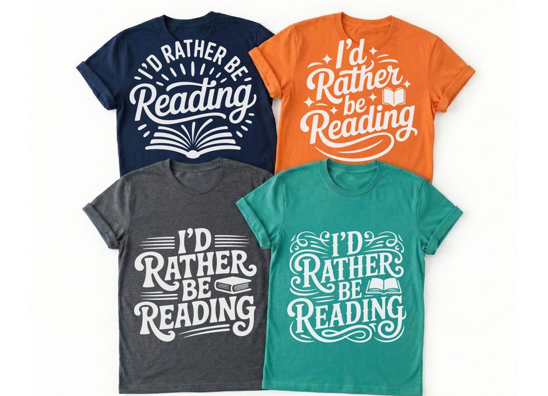 Id Rather Be Reading SVG, Book Lover PNG, Bookworm Sublimation ...