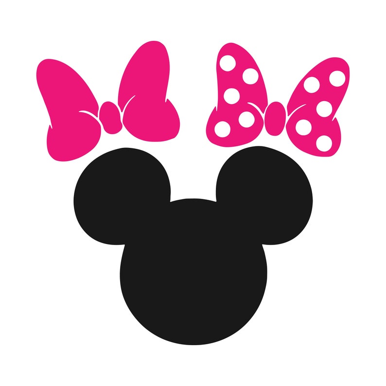 Minnie Mouse / Minnie mouse head svg / Minnie Mouse Bow ...
