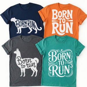 Né pour courir SVG, chemise de coureur de marathon, cadeau d'athlétisme, citation inspirante SVG, débardeur de gymnastique, sticker club de course, rock classique,