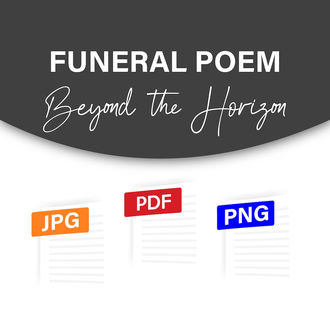 Poem for Funerals, Poems, Printable Poems, Template for Printable Files ...