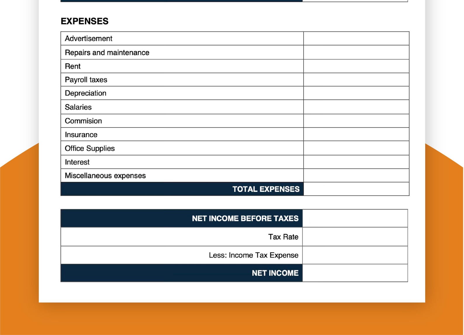 Profit and Loss Statement Template Editable, Expense Report Fillable ...